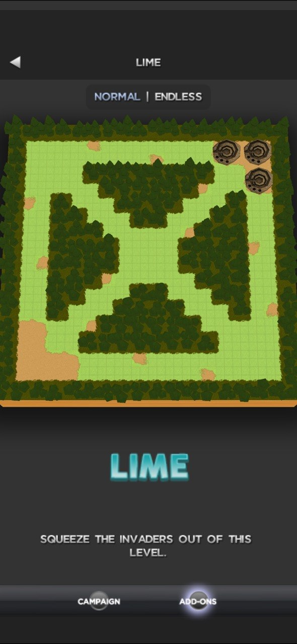 The Lime map used by the previous TowerMadness Zero record holder